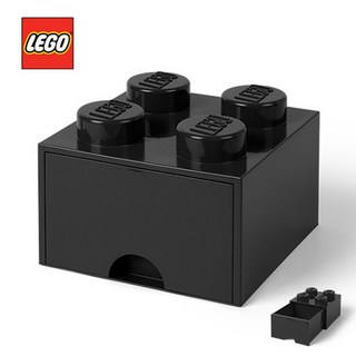 [LEGO]레고 블럭 서랍 정리함 4구_블랙