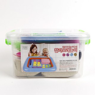 모래놀이 칼라모래놀이세트1kg 다양한 찍기틀, 모래색모래놀이1kg세트, 1kg, 1개