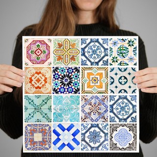 마이월플레이즈 북유럽 타일스티커 타일데코 16장세트 셀프인테리어 10종 스티커, 01_사카테카스_TAD160403