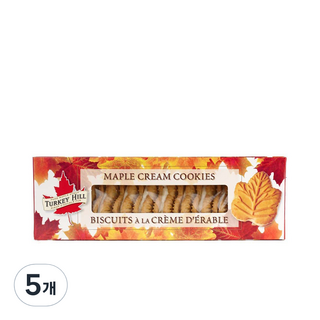 캐나다 메이플 크림 쿠키 메이플시럽 고급 과자 간식 디저트 답례품 수입쿠키(200g), 5개, 200g