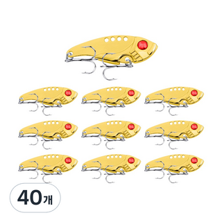행운을파는낚시 미니 메탈바이브, 골드, 40개, 11g