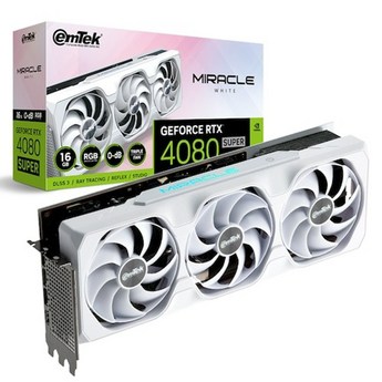 이엠텍 지포스 RTX 4080 SUPER MIRACLE WHITE D6X 16GB-추천-상품