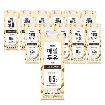 매일두유 99.9, 950ml, 12개_매일두유 999 950으로 소중한 하루를 시작하세요