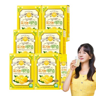 홀베리 1일1레몬 유기농 레몬즙 14p, 350g, 6개