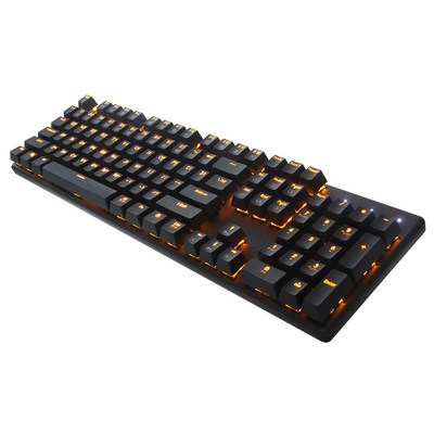 앱코 HACKER 단일 LED 축교환 게이밍 기계식 키보드 갈축, K590, 블랙, 일반형