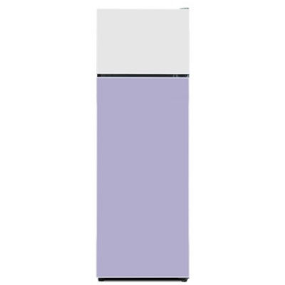 하이얼 글램 글라스 일반형냉장고 방문설치, 화이트 + 라벤더, HRT252MDWL