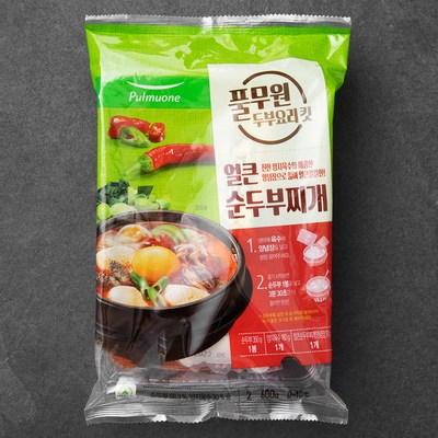 풀무원 얼큰 순두부찌개 킷, 1개, 600g_집에서 간편하게 즐기는 순두부찌개 맛집