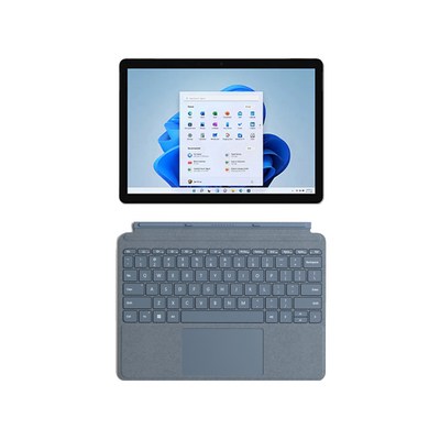 마이크로소프트 2021 Surface Go 3 2 in 1 10.5 + 타입커버 세트, 노트북(8VC-00025), 커버(KCS-00121), 블랙(노트북), 아이스블루(커버), 코어i3, 128GB, WIN11 Home, 8GB · TOP 2