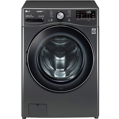 LG전자 트롬 드럼 세탁기 F21KDA 21kg 방문설치, 블랙 스테인리스