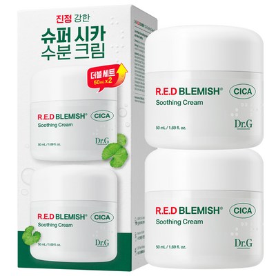 닥터지 레드 블레미쉬 시카 수딩 크림 듀오 기획세트, 50ml, 2개_촉촉한 피부를 위한 완벽한 크림 추천