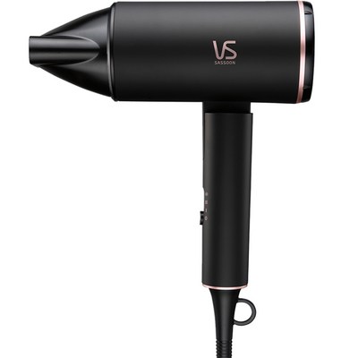 비달사순 접이식 컴팩트 헤어 드라이기 2000W, 블랙 + 인디핑크, VSD909K