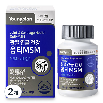 영진약품 옵티 MSM 2000 관절 연골 건강, 2개, 90정