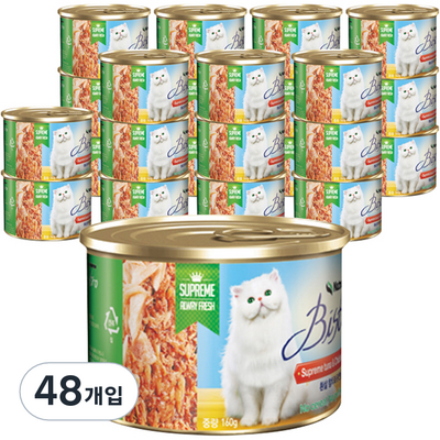뉴트리나 고양이간식 비스트로 캔, 참치, 160g, 48개_맛과 분위기가 완벽한 비스트로 요리의 세계
