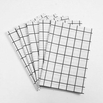트리 깔끔한 격자무늬 방수 식탁보 5p, 화이트, 137 x 90cm, 5개_물에 강한 식탁보로 즐기는 식사 시간