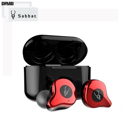 DFMEI 블루투스 5.0 이어폰 TWS 하이파이 콜 타입 스포츠 무선충전 노이즈 캔슬링, 레드, E12 Ultra