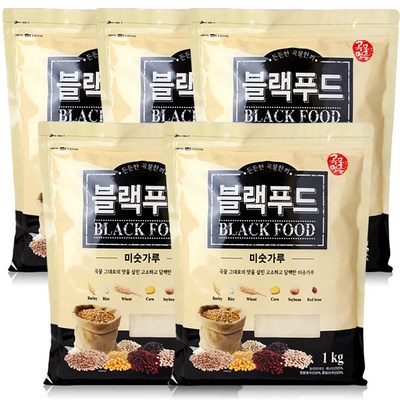 블랙푸드 미숫가루 1kg x5개 곡물명가 선식, 5개