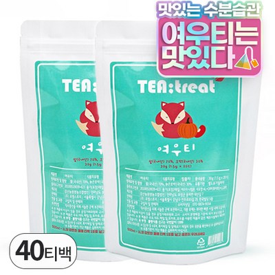 티트리트 여우티 팥호박차, 1.5g, 20개입, 2개