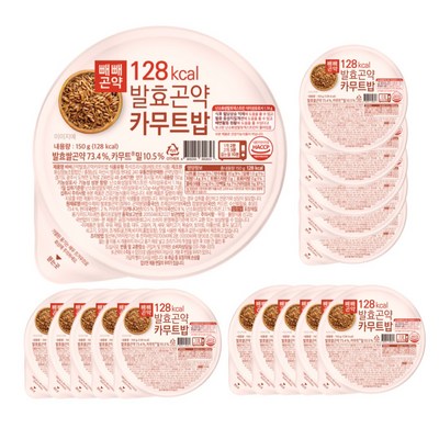 [식후혈당상승억제 / 소화성개선] 128kcal발효곤약카무트밥 150g x 8/16/24 팩, 16개_맛과 건강을 동시에