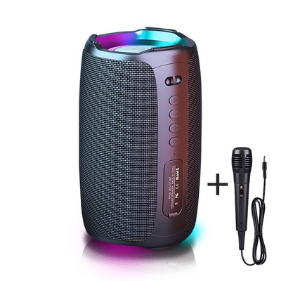 Zeresi 무선 스테레오 USB 블루투스 스피커 방수 노래방 올인원 마이크, 블랙