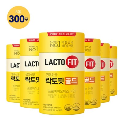  종근당건강 락토핏 생유산균 골드, 6개, 100g 