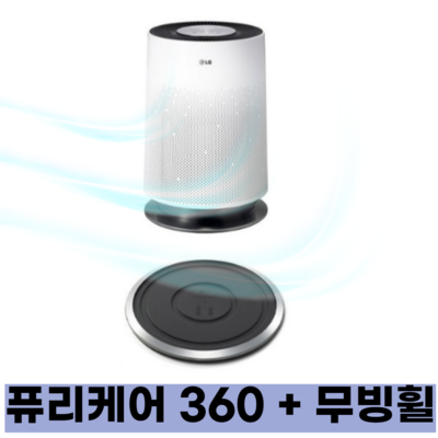 LG전자 퓨리케어 360도 공기청정기 AS171DWFC 54.5㎡ + 무빙휠, 공기청정기(AS171DWFC), 무빙휠(PWH8DBB)