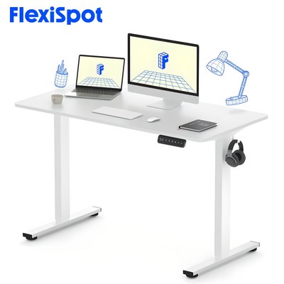 FlexiSpot 전동 모션 데스크 컴퓨터책상 높이조절책상 A/S 5년 높이690-1100mm 1200 학생책상 낮은 높이 사무실책상 게이밍책상 EF1, 화이트_건강과 생산성을 동시에 챙기는 퍼시스 모션데스크