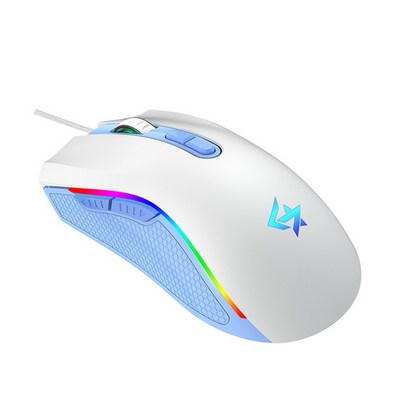 긱스타 7버튼 RGB LED 게이밍 마우스 GM500, 블루