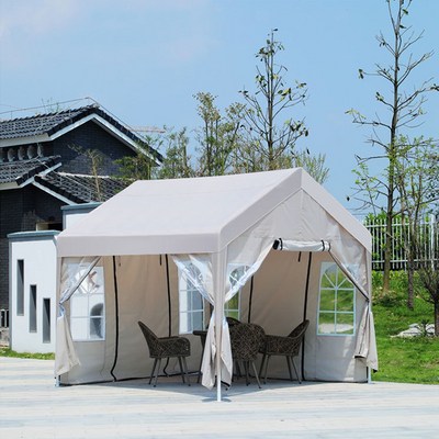 캐노피 천막 텐트 몽골 캠핑 야외용 포장마차 옥상 테라스 바람막이 접이식, 2Mx3M, 풀세트(프레임+천장천막+옆천막), 옆천막(A타입) · TOP 2