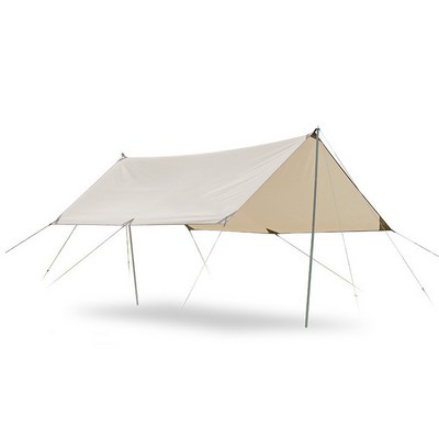 야외 캠핑 텐트 차양 천 울트라 라이트 캠핑 피크닉 비와 자외선 차단제 아버, 440*440육각 쌀 화이트 블랙 고무 캐노피 · TOP 1