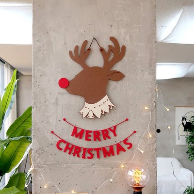 크리스마스 벽 장식 루돌프 브라운, 1개_🎄 홈을 따뜻하게 채우는 크리스마스 벽장식 아이디어