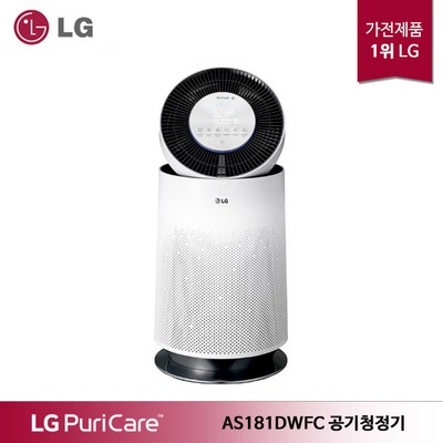 LG전자 퓨리케어 360도 공기청정기 플러스 AS181DWFC 59.4㎡