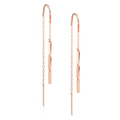 D102Fashion 14K 18K 스틱 롱드롭 귀걸이