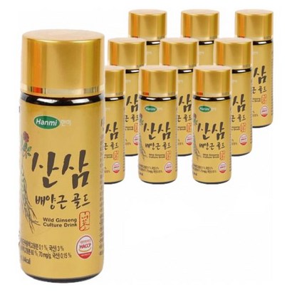 한미헬스 산삼배양근 골드 건강음료, 100ml, 10개