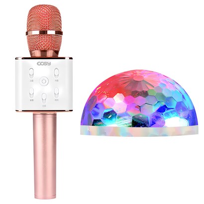 코시 블랑 블루투스 마이크 + 휴대용 USB 미러볼, SP3171MKBT(R)(마이크), LL3198UB(미러볼), 핑크