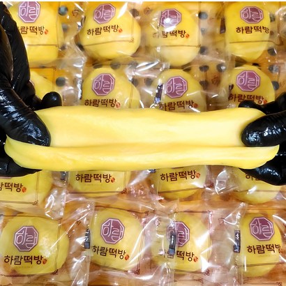 하람떡방 당일생산 호박인절미 식사대용 호박 떡 간식 카스테라가루 포함, 1개, 1kg