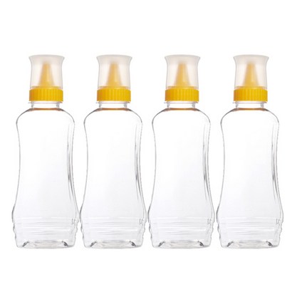병도매닷컴 프리미엄 마개 꿀 페트 500g, 500ml, 4개