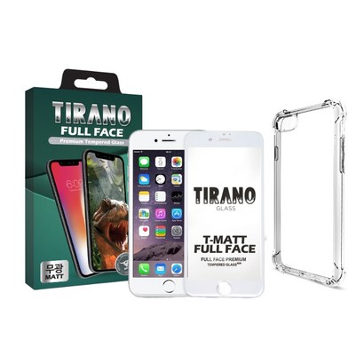 티라노 티 매트 5D 무광 지문방지 풀점착 풀커버 휴대폰 액정 강화 유리  캡슐 젤리 케이스