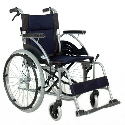 경량형 수동 알루미늄 휠체어 군청색