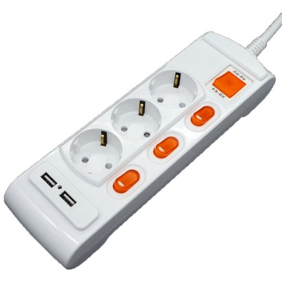 지앤탭 개별 USB 멀티탭 3구 S-USB316A   안전커버 랜덤발송