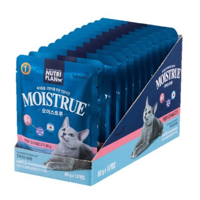 뉴트리플랜 고양이 주식파우치 어덜트 습식사료12p, 닭+참치, 960g, 1세트