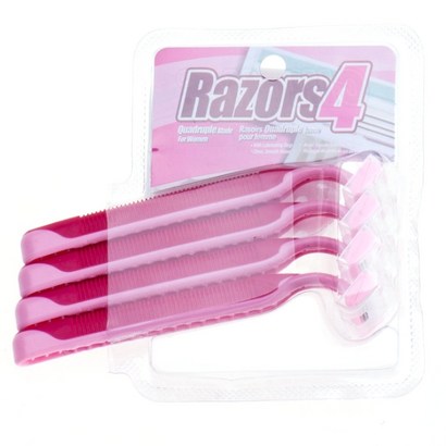 드위트리 Razors 4 일회용 면도기 핑크