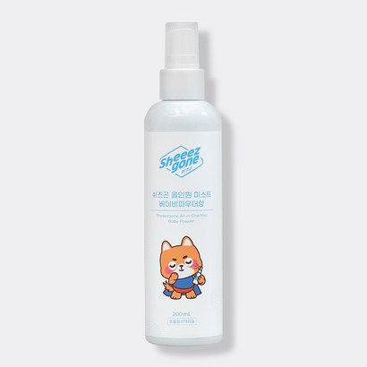 쉬즈곤 반려동물 올인원 저자극 미스트 베이비파우더향, 1개, 200ml