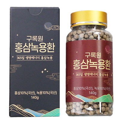 구록원 홍삼녹용환, 1개, 140g