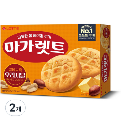 마가렛트 롯데제과 오리지널, 352g, 2개