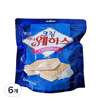 크림 미니 웨하스, 150g, 6개