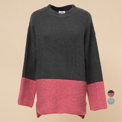 캐럿 여성용 배색 스웨터