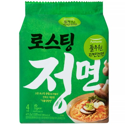 풀무원 자연건면 정면 102.8g, 4개