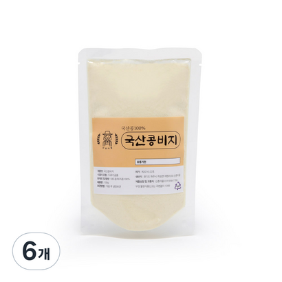 산촌마을 국산 콩비지 분말, 100g, 6개