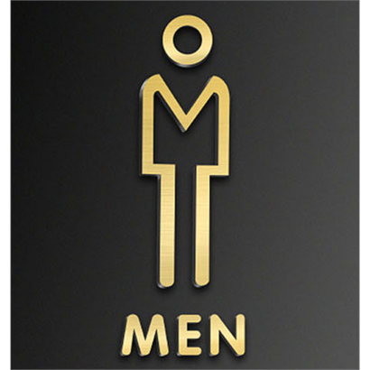 카페 화장실 도어사인 남자 표지판 01 골드