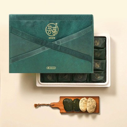 [파파공방] 고급 떡선물세트 현미떡 2kg(32개입), 밥알쑥떡, 콩고물 추가X, 2kg, 1개